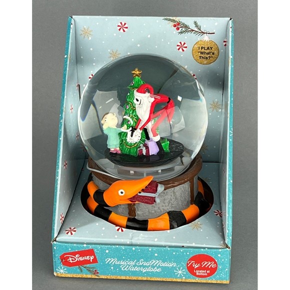 Nightmare Before Christmas Musical SnoMotion Snowglobe Jack Santa Tree - Picture 1 of 2